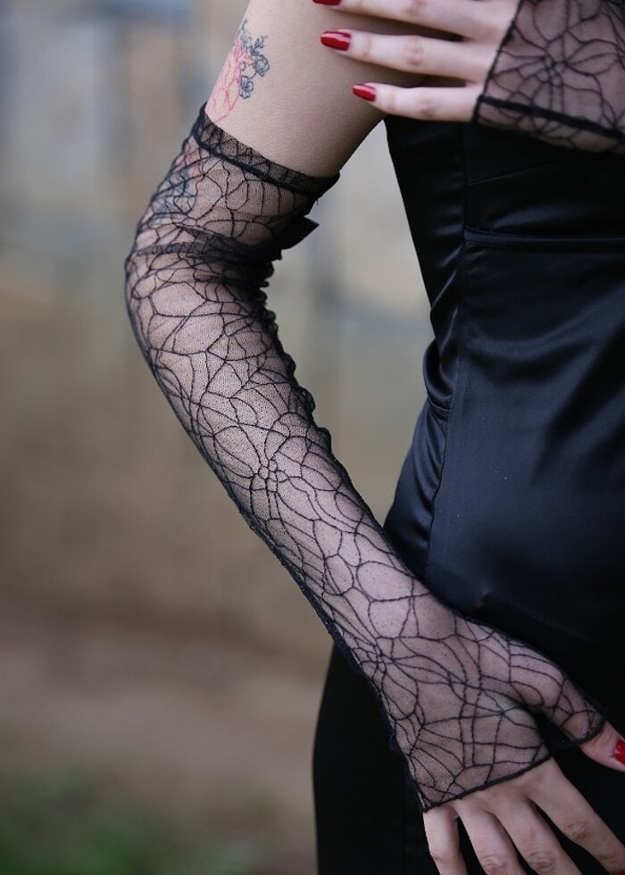 Dantel Ağ Desenli Simli Kolluk - Görsel 2