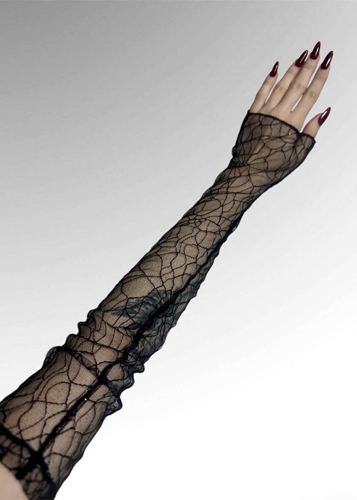 Dantel Ağ Desenli Simli Kolluk - Görsel 3