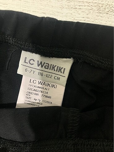 6 Yaş Beden siyah Renk LCW 6 7 yaş kapri tayt