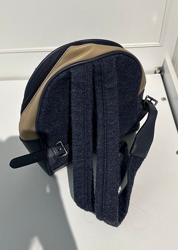 Kadın Koyu Mavi Süet Sırt Çantası - Görsel 2