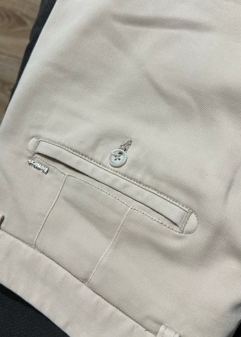 Erkek Bej Kemerli Şort - Görsel 4