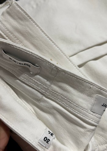 Beyaz Regular Fit Denim Erkek Kot Pantolon - Görsel 4