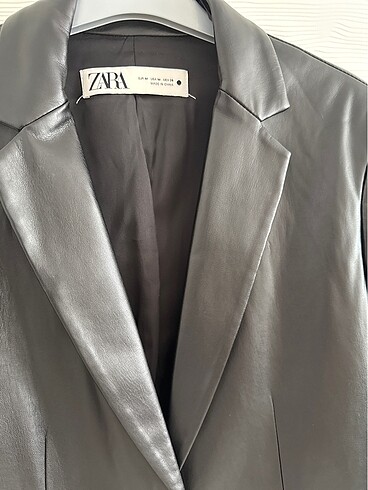 m Beden siyah Renk Zara deri blazer