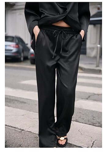 Zara saten pantolon