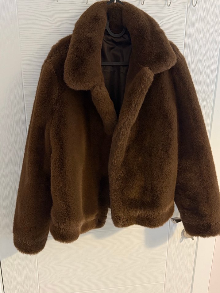 Mango suni kürk ceket - Görsel 3