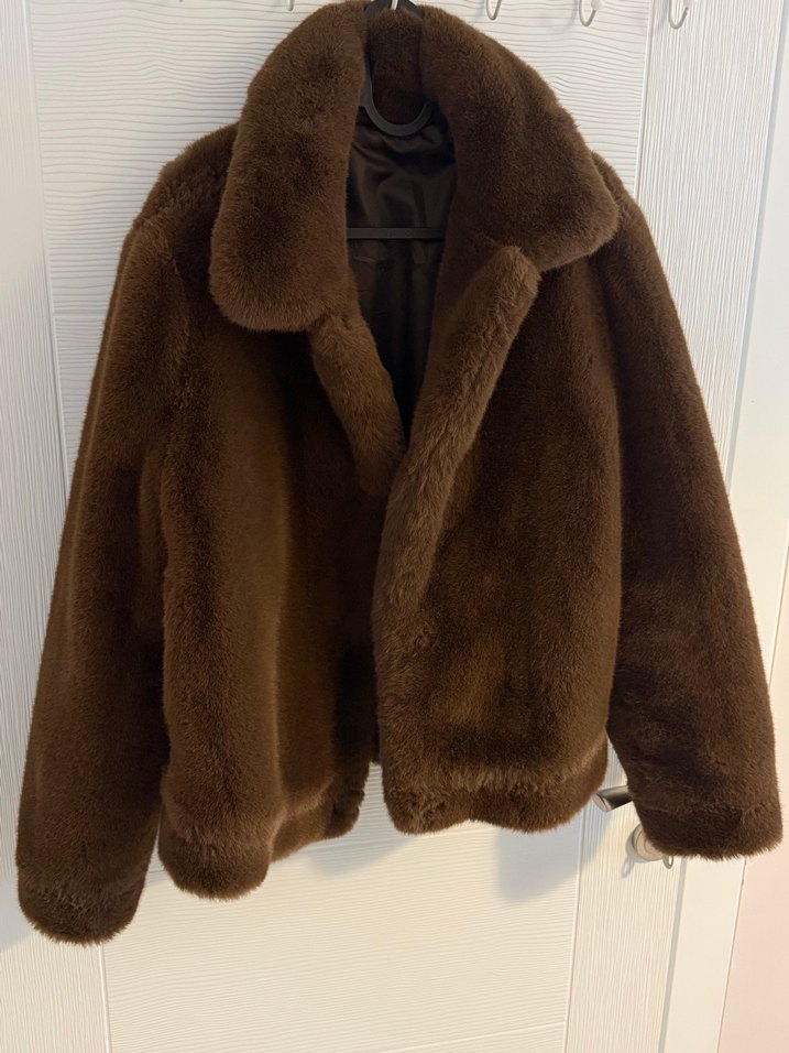 Mango suni kürk ceket - Görsel 4