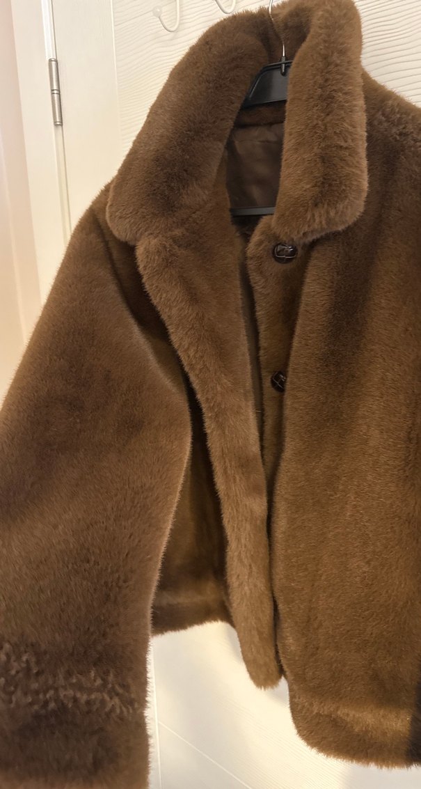 Mango suni kürk ceket - Görsel 2