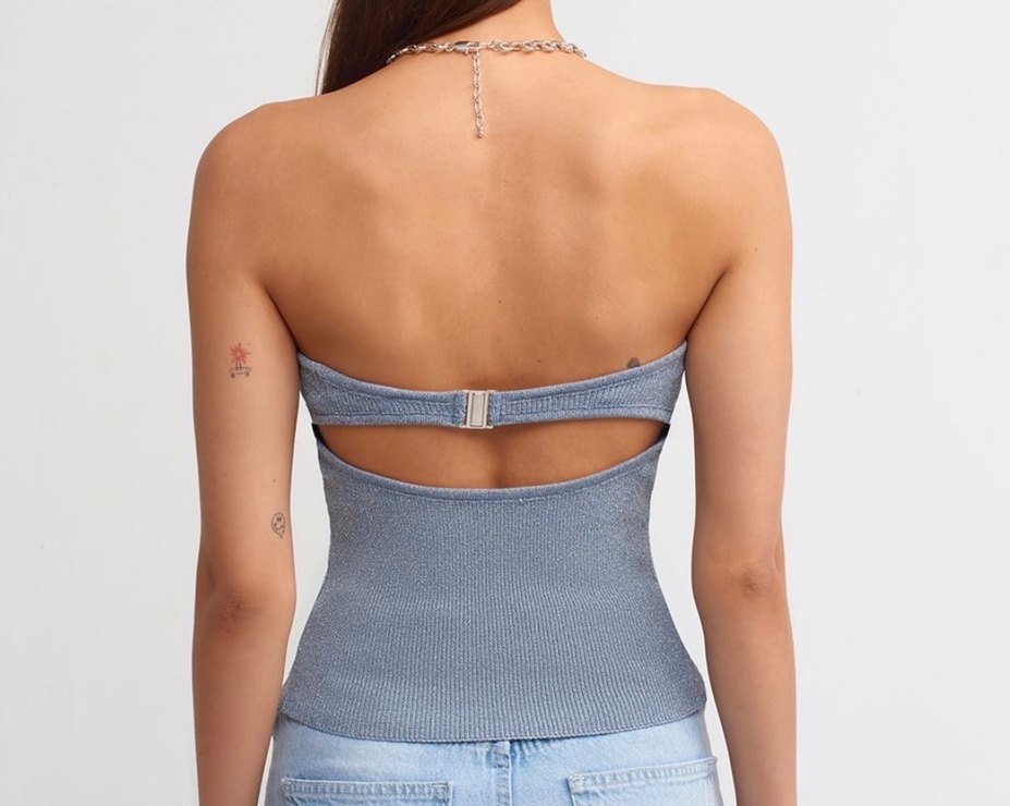 Siyah simli straplez - Görsel 2