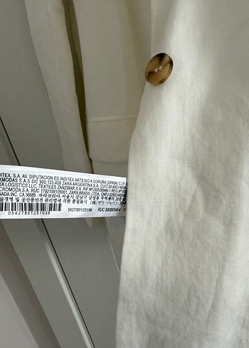 Zara Düğmeli Keten Kadın Blazer - Görsel 5