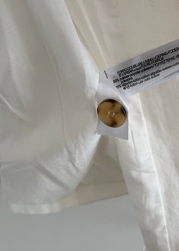 Zara Düğmeli Keten Kadın Blazer - Görsel 4