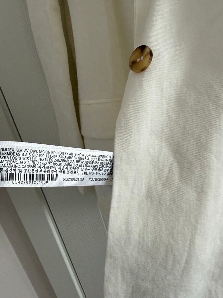 Zara Düğmeli Keten Kadın Blazer - Görsel 5