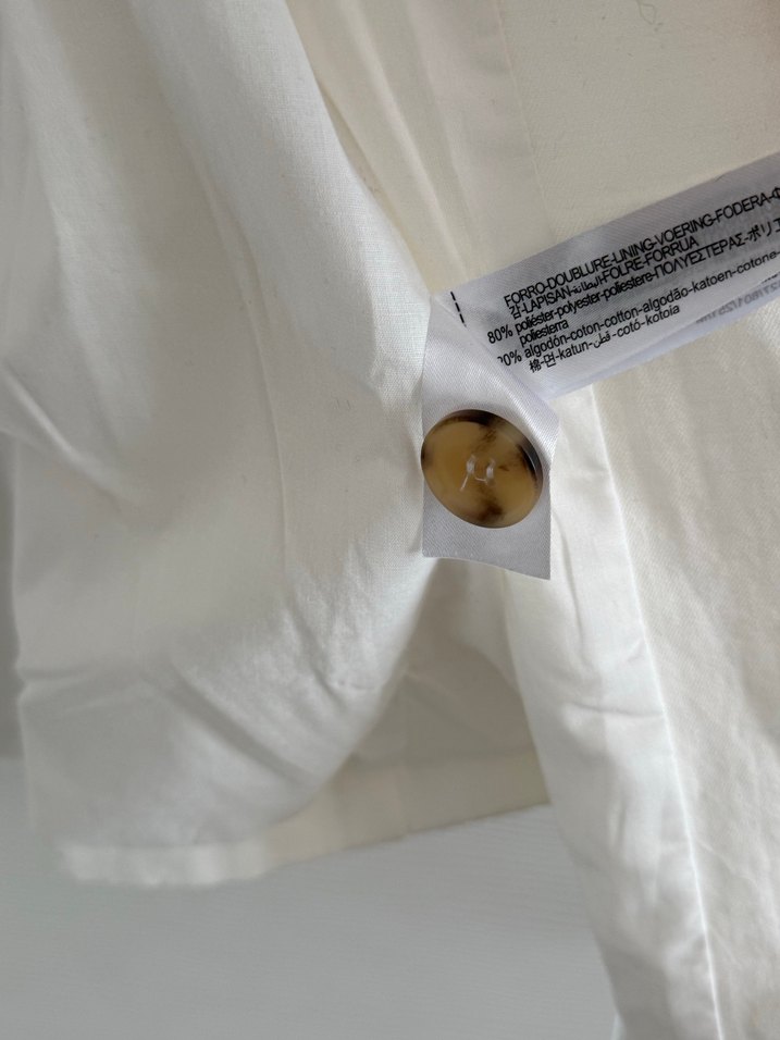 Zara Düğmeli Keten Kadın Blazer - Görsel 4