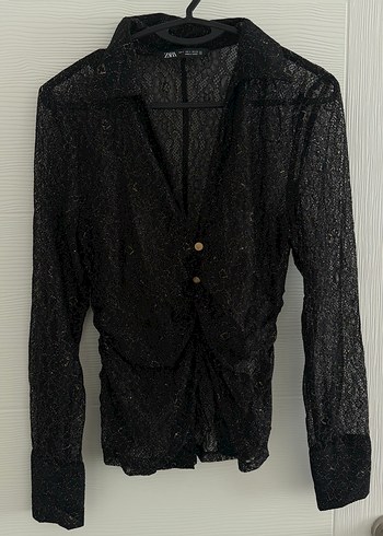 Zara dantel gömlek - Görsel 2