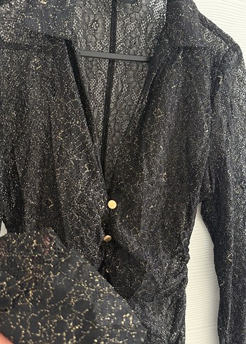 Zara dantel gömlek - Görsel 6