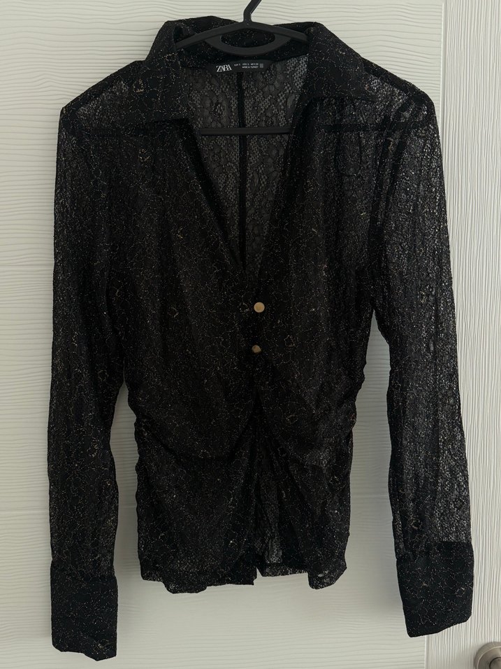 Zara dantel gömlek - Görsel 2