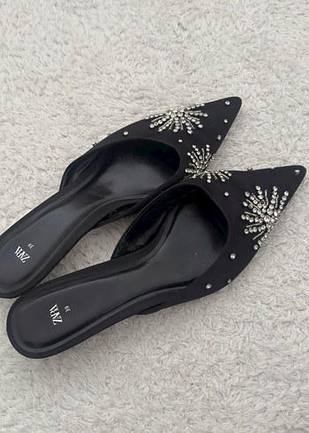 Siyah Payetli Stiletto Kadın Abiye Ayakkabı - Görsel 3