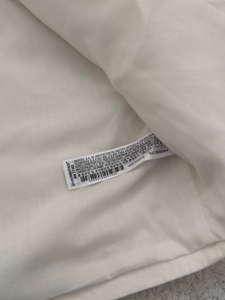 ZARA Beyaz Keten Mini Kısa Kollu Blazer - Görsel 5