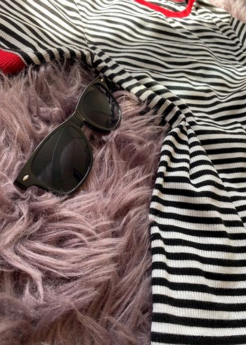Diğer Renkli Zebra Desenli Kısa Kollu Crop Tişört