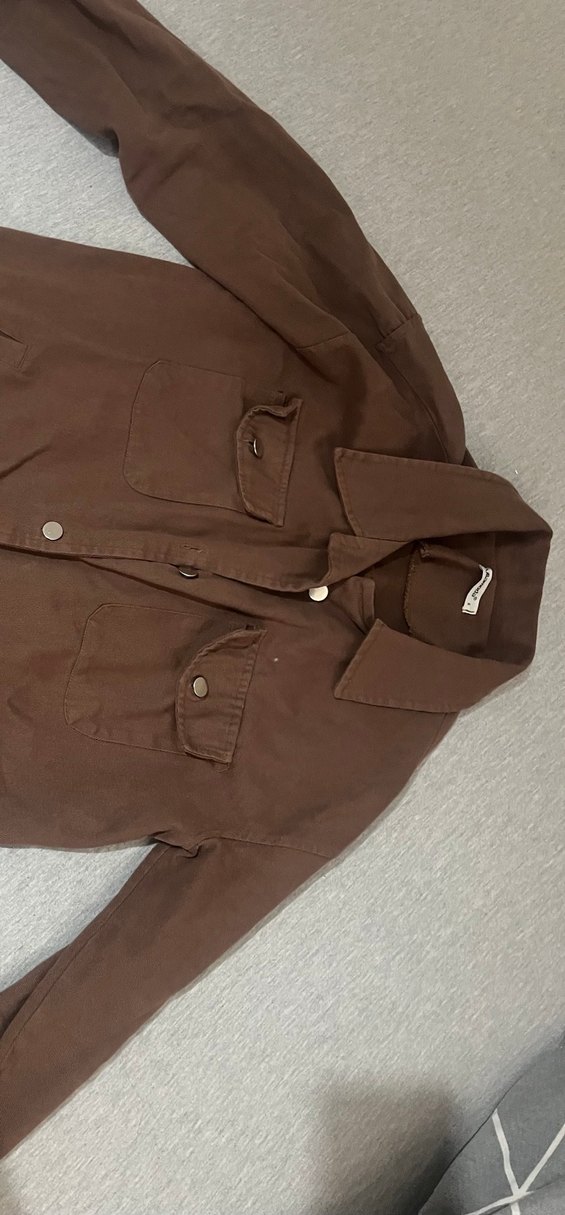 Düğmeli Kahverengi Kadın Ceket - Görsel 3