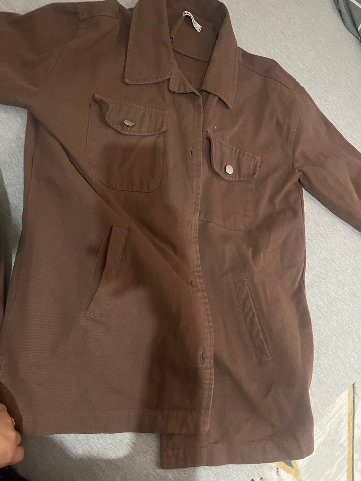 Düğmeli Kahverengi Kadın Ceket - Görsel 2