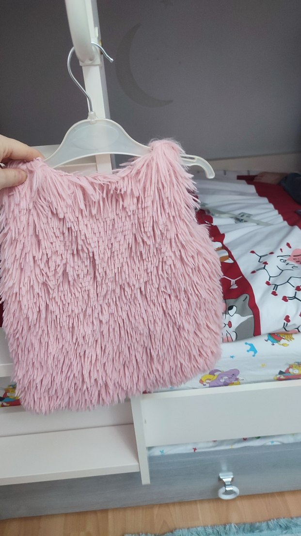 Pembe Kürklü Kız Çocuk Yeleği - Görsel 4