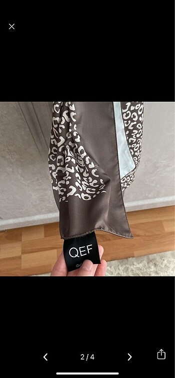 Beden Qef leopar desenli şal