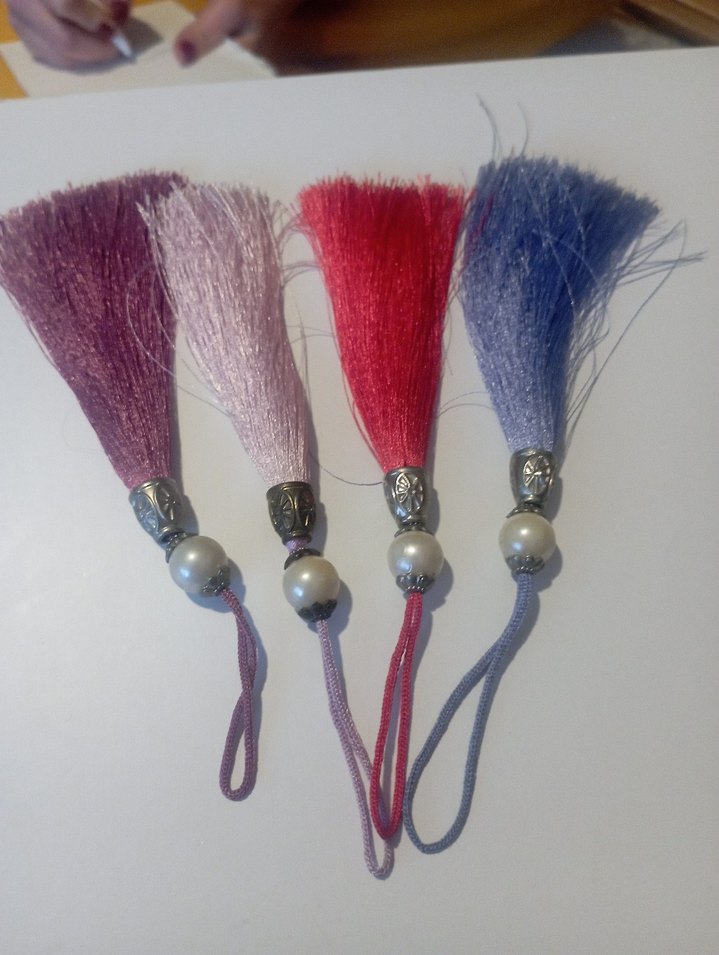 Gri İpek Görünümlü Püskül Saç Aksesuarı - Görsel 5