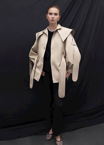 ipekyol Bej Oversize Trenckot Blah Collection