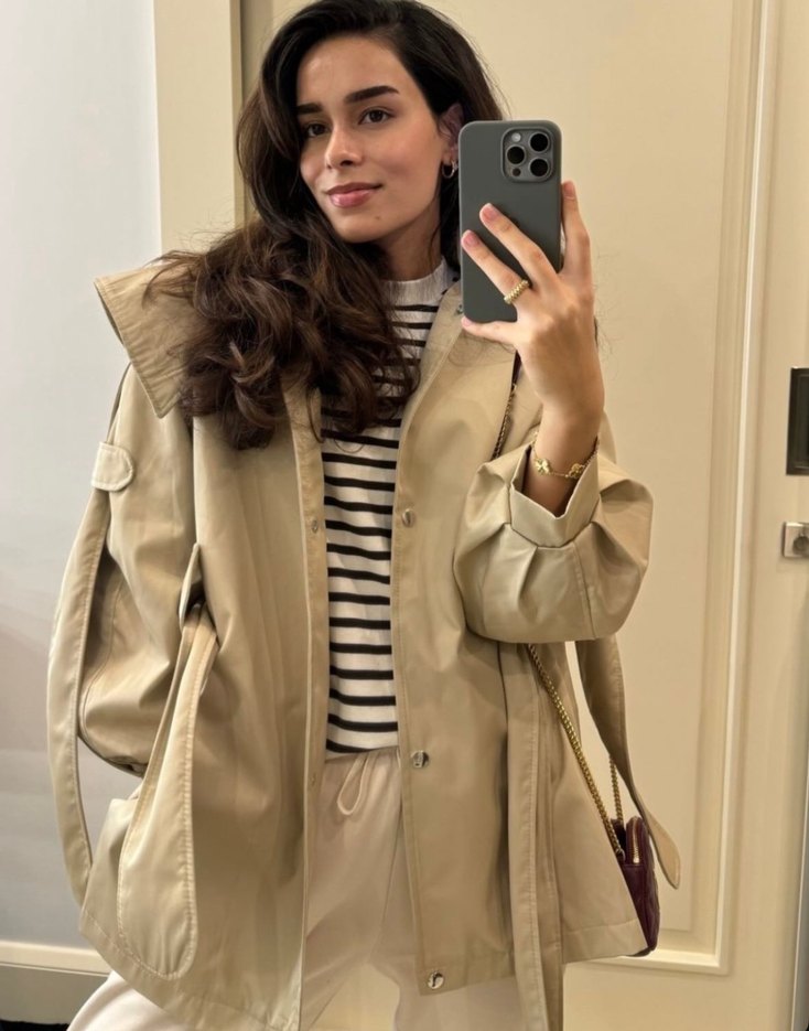Bej Oversize Trençkot Blah Collection — görsel 3/6