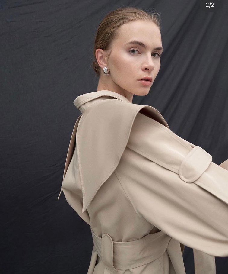 Bej Oversize Trençkot Blah Collection — görsel 2/6