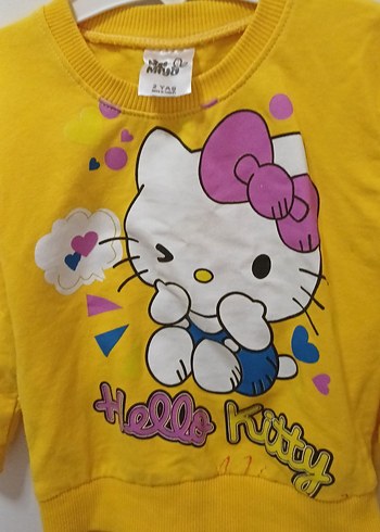 Renkli Baskılı Sarı Kız Çocuk Takım - Görsel 2