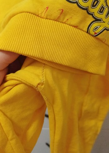 Renkli Baskılı Sarı Kız Çocuk Takım - Görsel 4