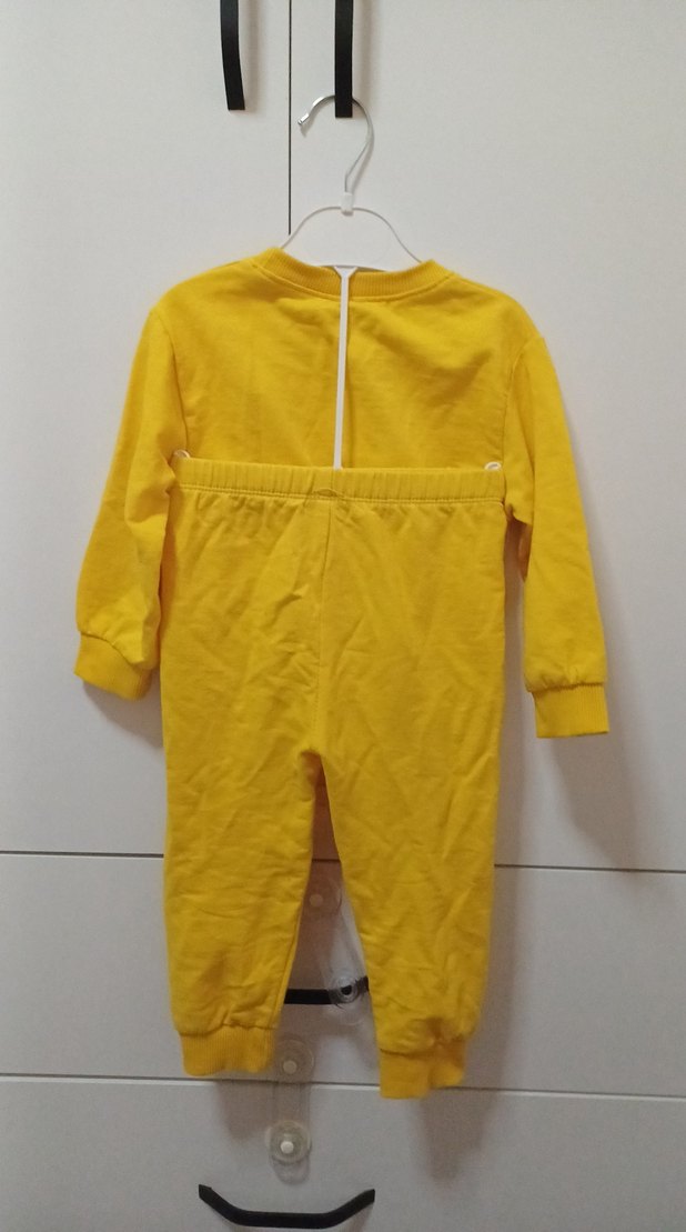 Renkli Baskılı Sarı Kız Çocuk Takım - Görsel 3