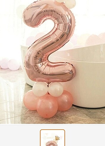 2 yaş dogum gunu mum ve balon 