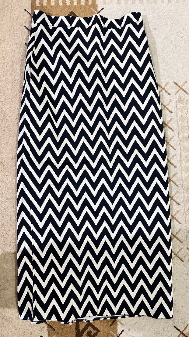 Zebra Desenli Kadın Uzun Etek - Görsel 3