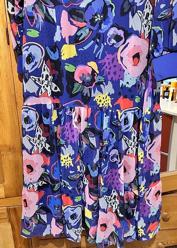 Çiçek Desenli Uzun Bohem Elbise - Görsel 2