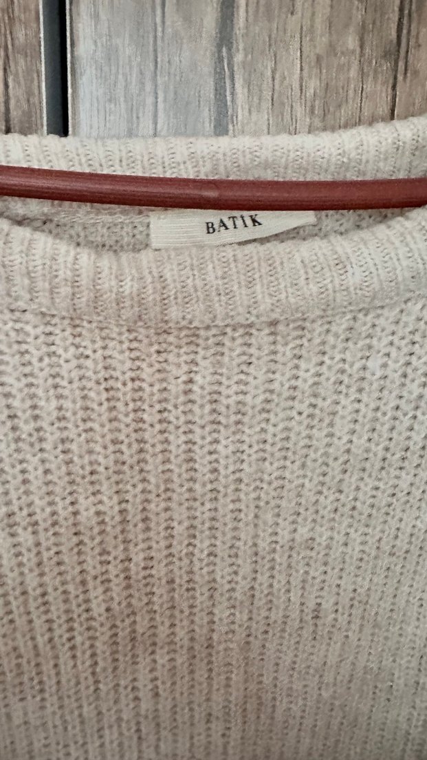 Gri Örgü Kadın Keten Kazak - Görsel 3