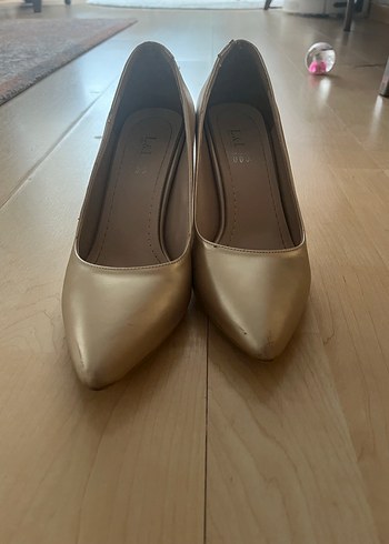 37 Beden altın Renk Bej Parlak Stiletto Kadın Ayakkabı