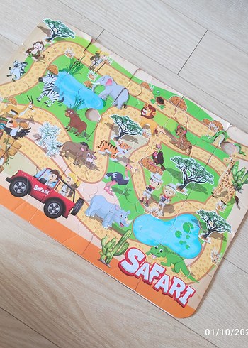 Renkli Safari Temalı Çocuk Yapbozu - Görsel 3