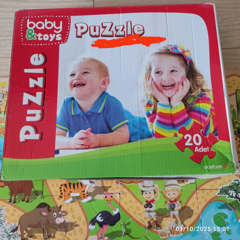 Renkli Safari Temalı Çocuk Yapbozu - Görsel 4