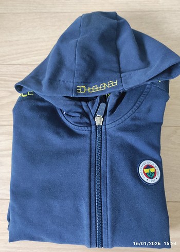 Fenerbahçe Kapüşonlu Fermuarlı Çocuk Sweatshirt - Görsel 3