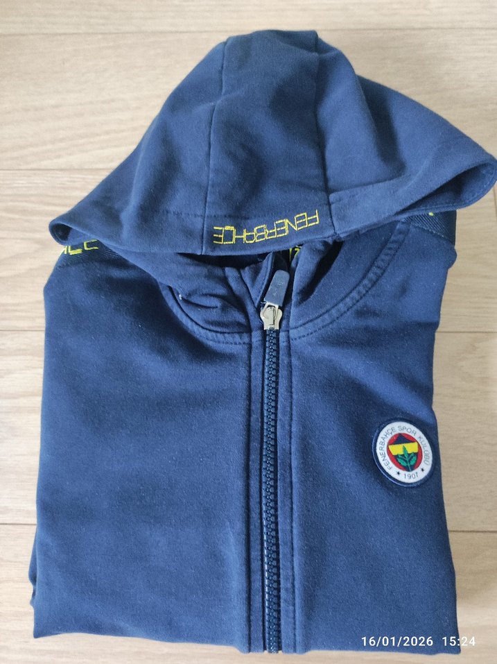 Fenerbahçe Kapüşonlu Fermuarlı Çocuk Sweatshirt - Görsel 3