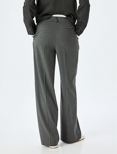 ACIL  BERSHKA bel detayli kumas pantolon - Görsel 3