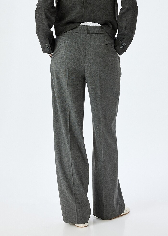 ACIL  BERSHKA bel detayli kumas pantolon - Görsel 3