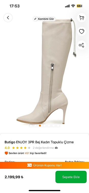 bej cizme - Görsel 2