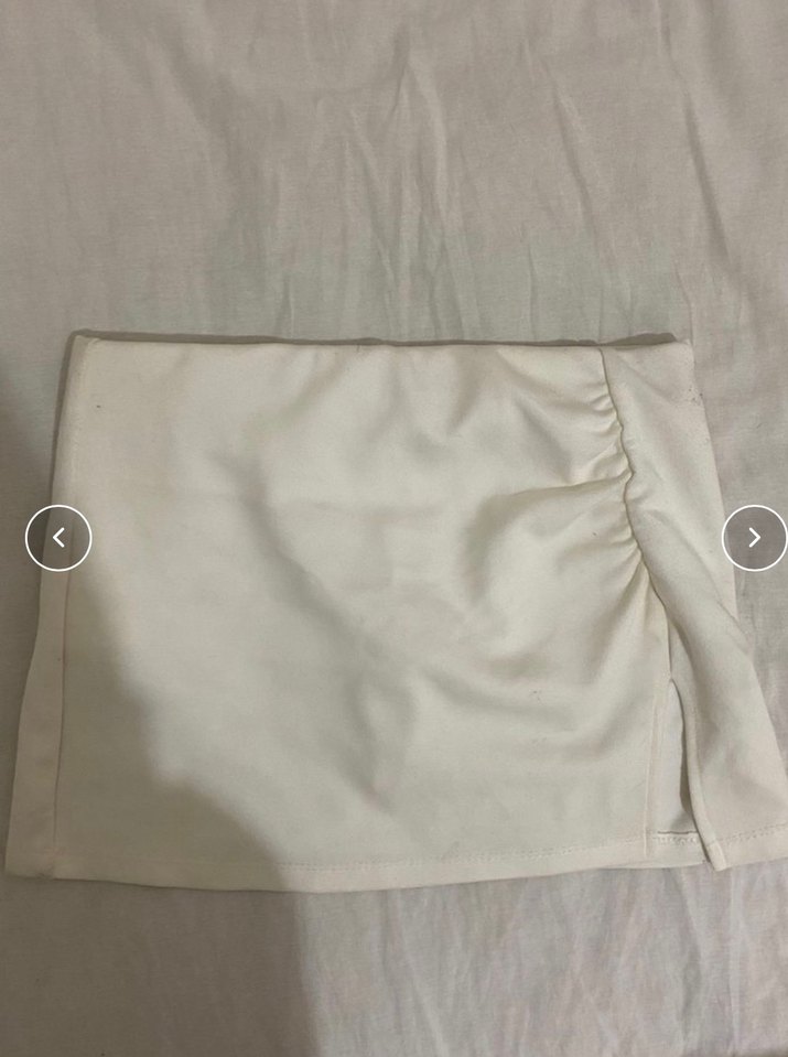 Bershka Beyaz Mini Şortlu Etek - Görsel 2