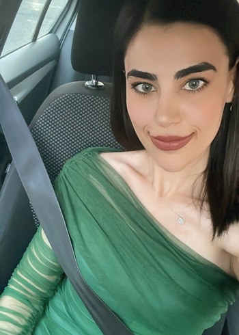 Kadın Yeşil Drapeli Uzun Elbise Tül - Görsel 2