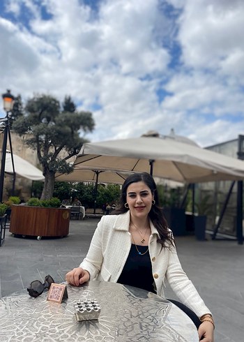 Beyaz Mini Kadın Blazer Ceket - Görsel 4