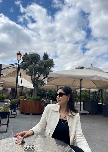 Beyaz Mini Kadın Blazer Ceket - Görsel 5