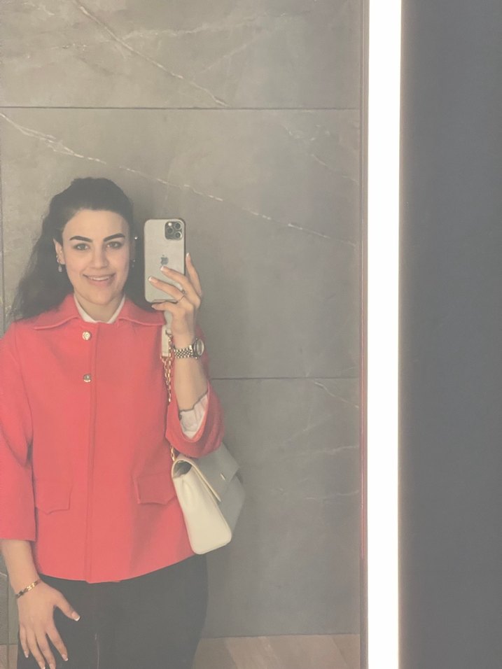 Parlak Kırmızı Kadın Midi Kaban - Görsel 2